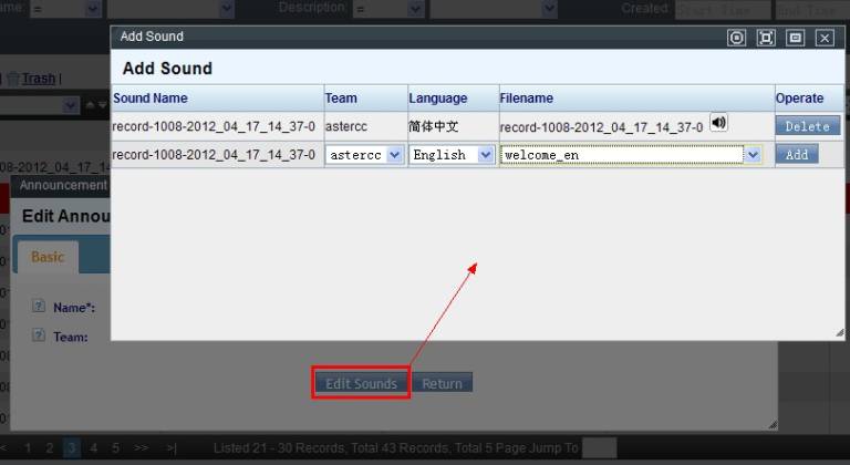Edit Announcement Sound