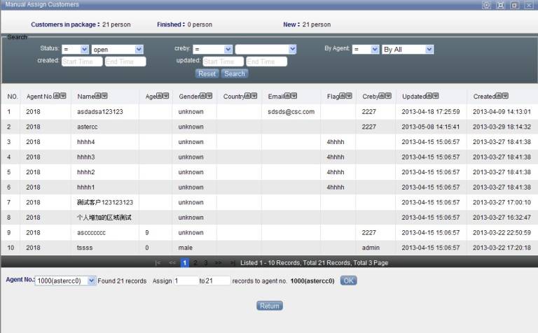 Campaign Manual Assign
