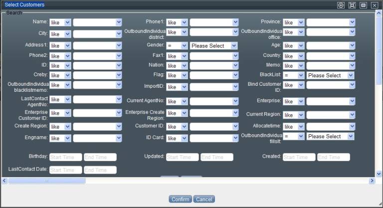 Select Customer For Customer Package