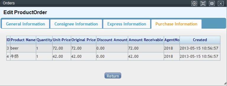 History Order Purchase Page