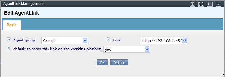 Add Agent Group Link
