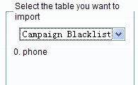 Import To Campaign Blacklist