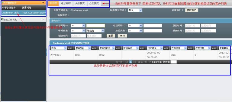 外呼营销工作界面